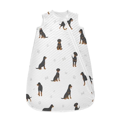 vvfelixl Unisex Rottweiler Dog Baby Sleeping Bag,Baby Wearable Blanket,Babies Sleep Sack,Sleep Suit for Toddler Infant Newborn 0-6 Months