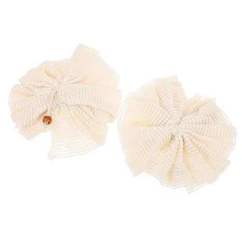 Genérico 2 piezas Bolsa de Jabón Exfoliante Bolas de Baño para Ducha Esponjas Corporales de Algodón y Lino para Limpieza Suave y Cuidado Piel Baño Familiar