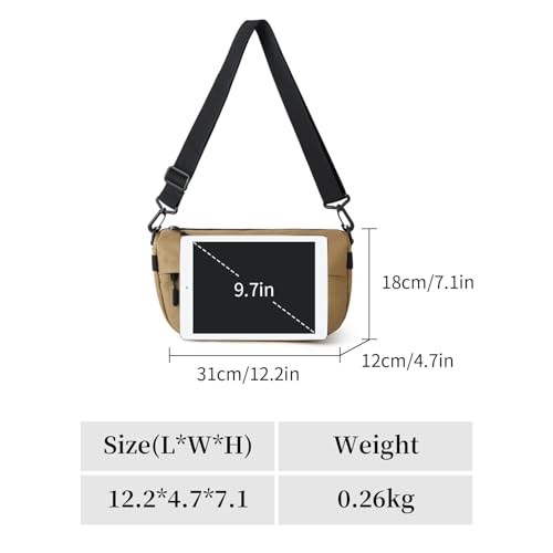 Mens Bag Canvas Crossbody Bag Casual Shoulder Bag Vintage Messenger Bag Travel Satchel Bag,2