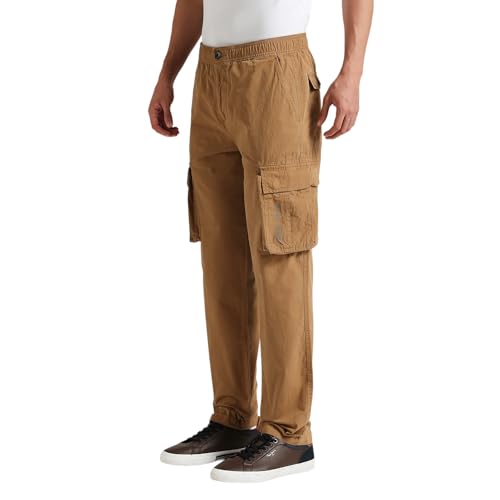 Image of Pepe Jeans Men Cotton Straight Fit Straight Casual Pants