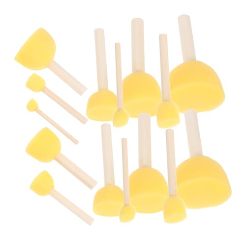 NIYANGLE 30 Piezas Pinceles de Esponja Redondos para Pintura Herramientas para Manualidades Decoración de Diarios Graffiti y Proyectos Artísticos Versátiles