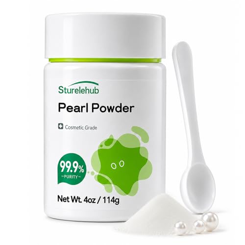 Sturelehub Pearl Powder Organic for Face 4OZ / 114g 99.9% Purity Cosmetic Grade For DIY Mask Cream And Lotion Organic Pearl Powder For Homemade Cosmetics