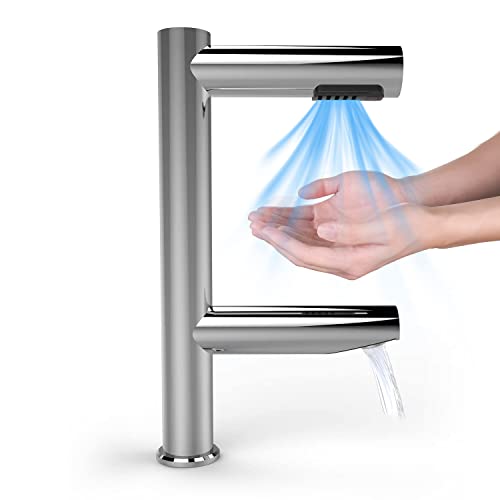 AIKE Air Tap Faucet High-Speed Hand Dryer Wash+Dry Model AK7130, Chrome