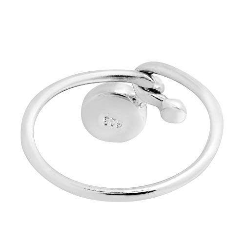 Aeravida Beautiful Eternal Duality Yin and Yang Twisting .925 Sterling Silver Band Ring | Tiny Wedding Rings For Women | Trendy Comfort Fit Silver Rings for Women | Gift for Daughter | Sterling Silver Rings Sizes (7-10)4