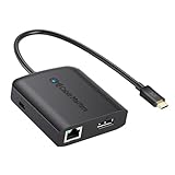 Cable Matters USB C Multiport Adapter (USB C Dock with USB C to DisplayPort 4K 60Hz), 2x USB 2.0, Fast Ethernet, and 60W PD in Black - USB-C & Thunderbolt 3 Port Compatible for MacBook Pro and More