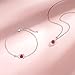 FANCIME Ruby Necklace July Birthstone for Women 925 Sterling Silver Dainty Infinity Link Pendant Red Gemstone Fine Jewelry Birthday Anniversary Valentine's Day Gifts for Women Her