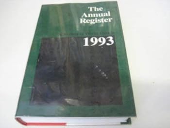 Hardcover The Annual Register 1993: A Record of World Events Book