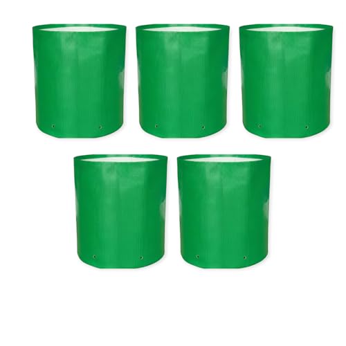 Image of HDPE UV Treated 340 GSM Plant Growing Bags for Terrace Gardening Easy to Use 09 x 12 Inch - Pack of 5