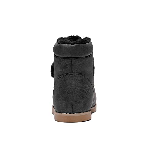 Bruno Marc Boys Girls Insulated Winter Snow Boot Fur Lining Easy-On Outdoor Boots,Black,Size 5 Us Big Kid Sbbo223K #TOP5