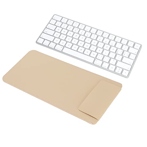 Keyboard Case, PU Leather Keyboard Sleeve Bag Case Suitable for Magic Keyboard 2, Not Included Keyboard, 30x14x1cm (Apricot)