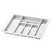 Cubertero Divio de sossai® para cajones de 60 cm | Anchura 53 cm נprofundidad 49 cm | Recortable | Con 8 compartimentos | Color: blanco | Sistema de organización de cubertería