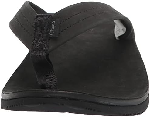Chaco Men's Classic Leather FLIP Flop, Black, 13 | Image 1