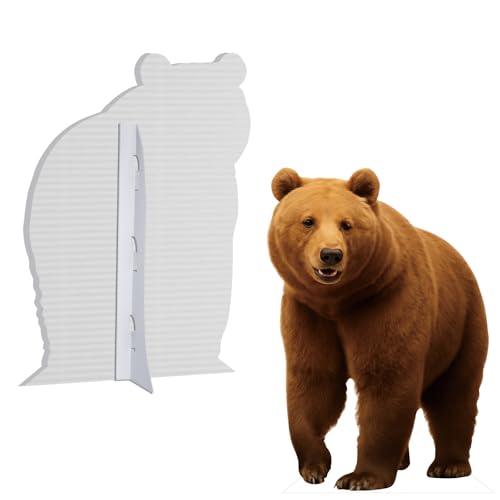 Image of Brown Bear Life Size Cardboard Cutout, 6FT, 1 PC | Fun Animal Standup Cardboard Cutout for Birthday Parties, Event Decor, Photo Backdrops, & Party Celebrations - 1 Piece
