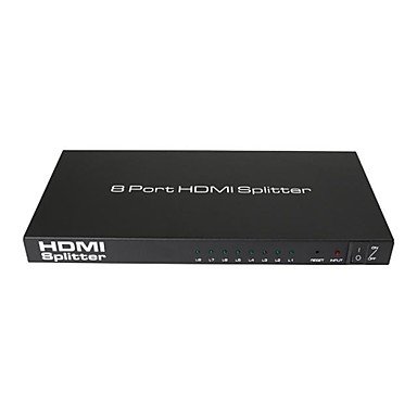 hdmi rozdzielacz 1 wejście 8 wyjść hub przełącznik wzmacniacz 1x8 HDTV 1080p 3d , UK Adapter