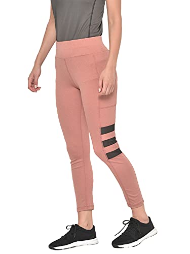 Image of CHKOKKO Women's High Rise Regular Fit Polyester Blend Sports Leggings (JSSTIGHT)