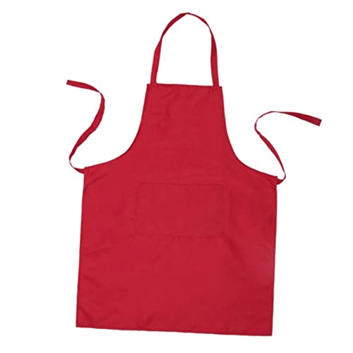 CONGARTENO Waterproof Work Apron Pure Neck Strap Bib for Kitchen Cafe Restaurant Comfortable and Easy to Maintain (60x70cm)