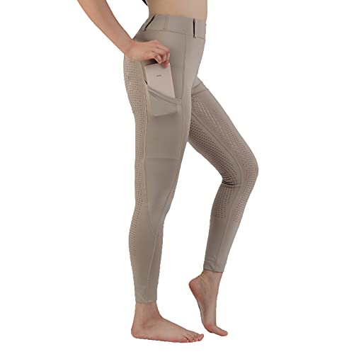Turnhier Women Equestrian Breeches Riding Tights Pockets,Women Training Breeches Pants With Silicone Grip thumb #1