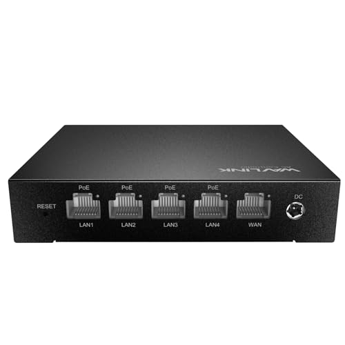 WAVLINK 5 Port Gigabit PoE Ethernet Network Switch, AC Controller – 4X LAN + 1 WAN 1000Mbps, Supports IEEE 802.3AF/at, Auto-Discovery & Centralized AP Management for Home, Hotel, Office