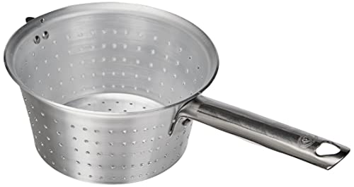 Ollas Agnelli Colador cónicos con Mango y el Gancho de Aluminio Tubular de Acero Inoxidable, 1.9 litros, Plata