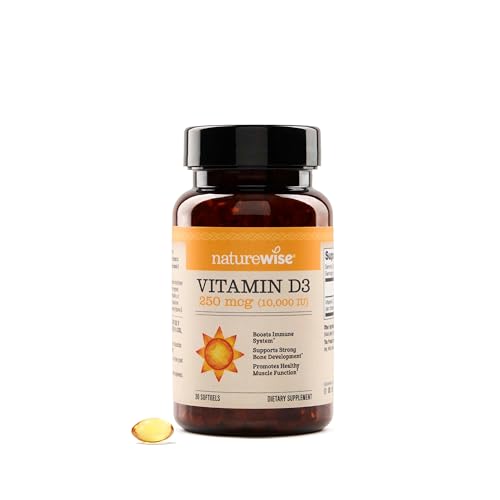 NatureWise Vitamin D3 10000IU Supplement Immune Support 30 Mini Softgels