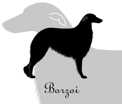 め*だ様 ボルゾイ 犬 残響 黒原画 1点物 (2024年12月製作) め*だ様 ボルゾイ 犬 残響 黒原画 1点物 (2024年12月