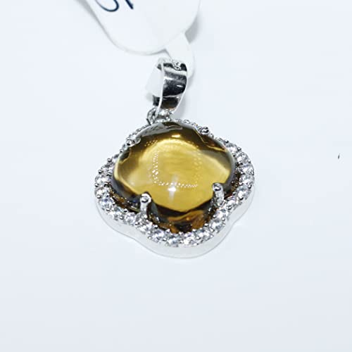Colgante de citrino natural un regalo de Navidad inolvidable en plata 925 para niña 5