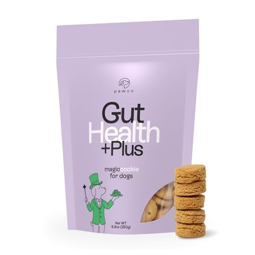 PawCo Dog Treats, Gut Health – Supports Digestion & Sensitive Stomachs – Crunchy Dog Cookies with Postbiotics, Peanut Butter & Apple – Functional & Healthy Rewards for Dogs – Magic Cookie – 8.8oz