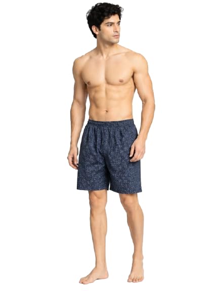 Men's Printed Boxer Shorts, Navy Blue, Relaxed Fit, Casual Lounge Wear-image-49