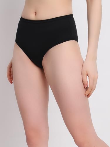 Image of Shasmi Women's High Coverage Cotton Hipster Panties | Super Combed Mid Rise Briefs | Mid Waist Printed Underwear for Women | Soft Breathable Everyday Comfort Innerwear (Pack of 3)