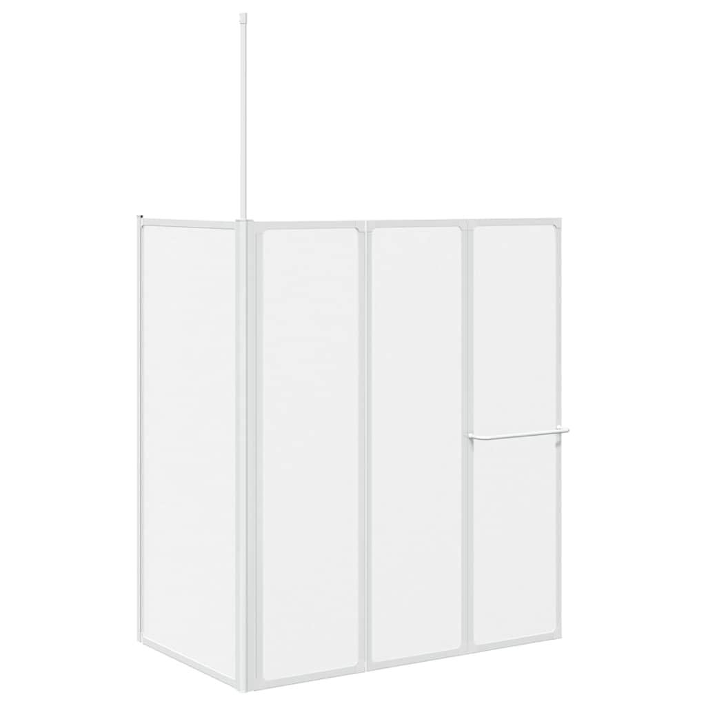Hothingwell Mampara de Baño Esmerilado 120 x 70 x 137 cm Aluminio | 4 Paneles Plegables, Sello de Goma Inferior, Aluminio y Polipropileno, Control de Salpicaduras