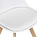 Yaheetech Dining Chairs Set of 4 Accent Chair with Beech Wood Legs, White, 4PCS