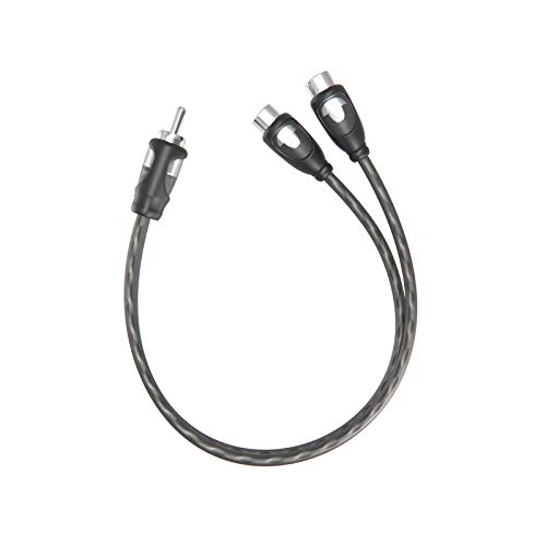 Rockrix 1Ft Rca 1 Male To 2 Female Audio Speaker Y Adapter Splitter Cable (2 Pack) #TOP1