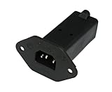 Conntek 301308-FG IEC C14 with Mounting Holes to NEMA 5-15R (U.S. Female Connector) Plug Adapter