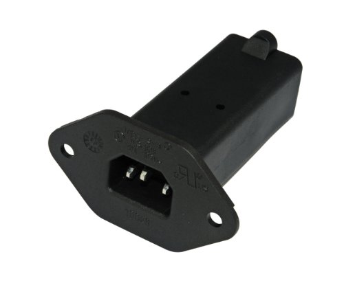 Conntek 301308-FG IEC C14 with Mounting Holes to NEMA 5-15R (U.S. Female Connector) Plug Adapter