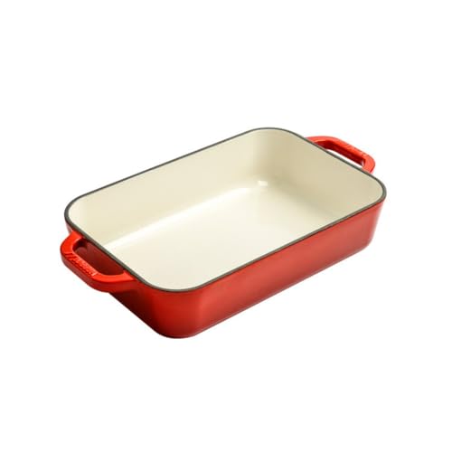 BtcFu グラタン皿 両耳ホーロー鍋 耐熱皿 くっつかない 大きめ 大皿 パン皿 青色 スクエア 青色 電子レンジ 食洗機 オーブン対応 サラダ皿 一人用 家族用パスタ皿 多機能皿 家庭用両耳鍋グラタン皿 一人用ホーロー鍋 両耳焼飯器 オーブン焼 洋食器