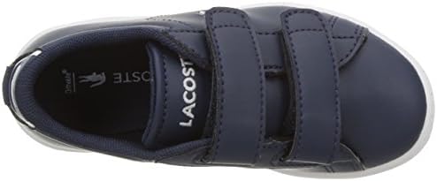 Lacoste Unisex-Baby Kids Carnaby Evo Spc Sneaker Sneaker, Navy/Navy, 4. M US Toddler | Image 4
