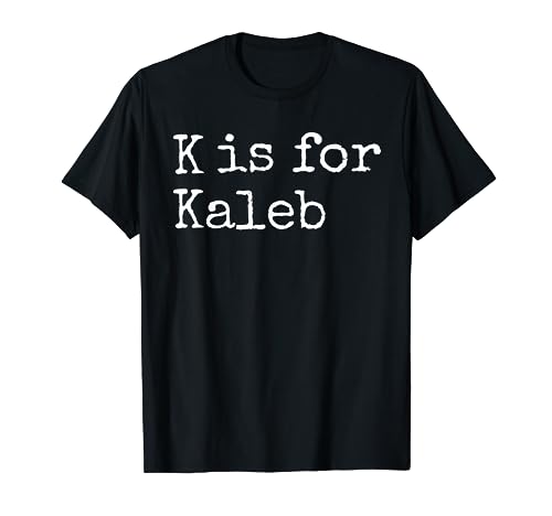 Personalizado K es para Kaleb Nombre Estudiante Kindergarten Camiseta