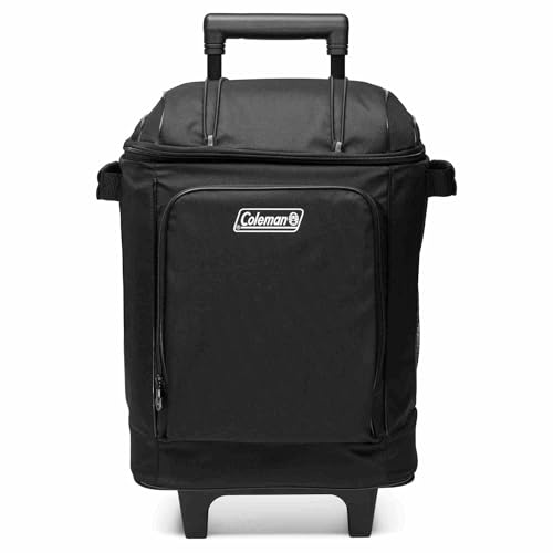 Coleman 42-Can Soft Rolling Cooler with Wheels, Leak-Proof Portable Insulated Chiller with 12+ Hour Ice Retention, Made with Recycled Materials