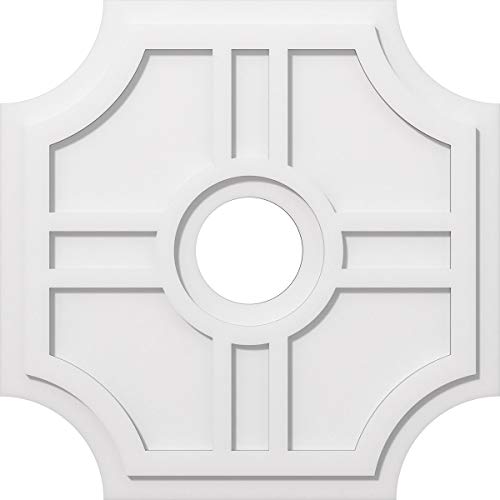 Ekena Millwork CMP28HS-06000 Haus Architectural Grade PVC Contemporary Urethane Ceiling Medallions 28"OD x 6"ID x 9 1/4"C x 1"P