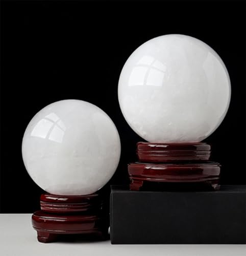 Bola de cuarzo blanco decorativa de 16cm para transformar tu salon en un oasis 8