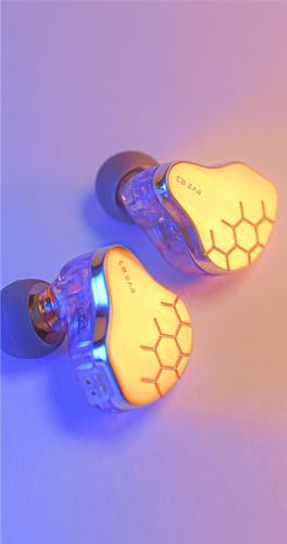 keephifi KBEAR Lark IEM Kopfhörer In-Ear-Monitor für klaren Sound, 1BA+1DD IEM mit 2-poligem abnehmbarem Kabel-Headset, HiFi-Bass Ohrhörer für Musiker, Sänger, Audiophile (Violett, kein mikro)