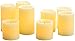 Candle Impressions Set of 8 Patented Faux Wick Cream Wax Battery Operated Flameless Pillar Candles with Auto Timer Option - Assorted Sizes