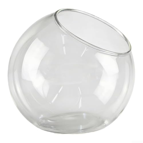 Boule en verre borosilicate transparent avec ouverture ouverte pour plantes grasses et bougies, vase terrarium élégant pour fête de mariage, décoration de...