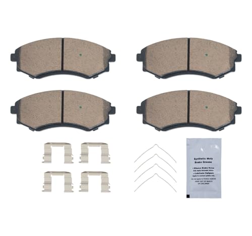 Image of HUSCH Front Ceramic Brake Pads Kit Fit For Hyundai Elantra 1992-2001 | For Hyundai Elantra 2005-2006, For Sonata 1989-2003, For Tiburon 1997-2001, For INFINITI G20 1991-1996