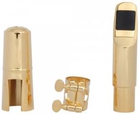 A2 Alto Saxophone Metal Mouthpiece Golden with Cap and Ligature 5