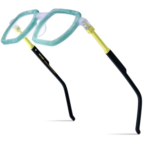 Image of HEPIDEM Matte Multicolor Acetate Glasses Frame Men Vintage Square Eyeglasses Optical Spectacles 9289