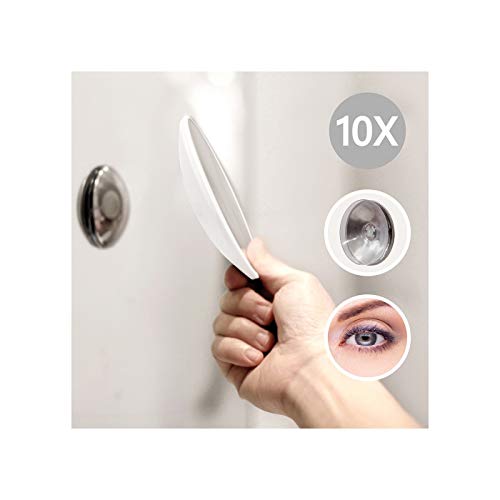 Bosign Cosmetic Mirror 10 x Magnification with Magnetic Extension Bar White