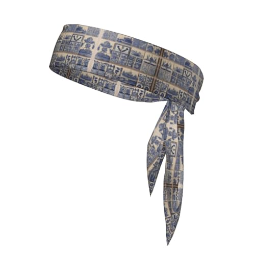 Sbon Tiles Sports Headband, Suitable for Men and Women, Elastic and Sweat-Absorbing, Running, Basketball, Yoga