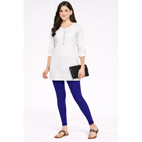 Image of Women Cotton Ankle Leggings Combo | Soft Stretchable Breathable Fabric | High Waist Comfortable Fit Bottom Wear for Kurti Office Casual & Daily Use