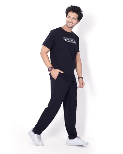 Image of WEET Cotton T-Shirt and Pyjama Set for Men,Night Wear for Men,Men's Pyjama Set 127
